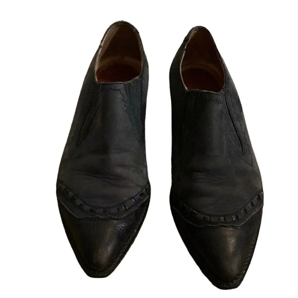 Guess by George Marciano Vintage Western Booties Dark Gray Size 6